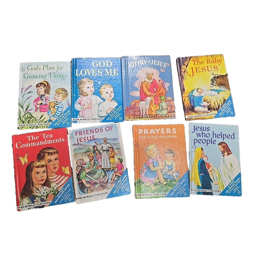 Lot of 8 Vintage First Religious Book series by Mary Alice Jones Hardcover Books